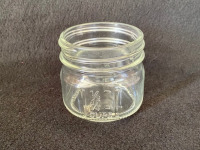 Embossed 4oz Square Mason Jar, Packed 12, Lid Separate