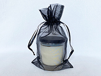 Black Organza Bag, 6X10 inches